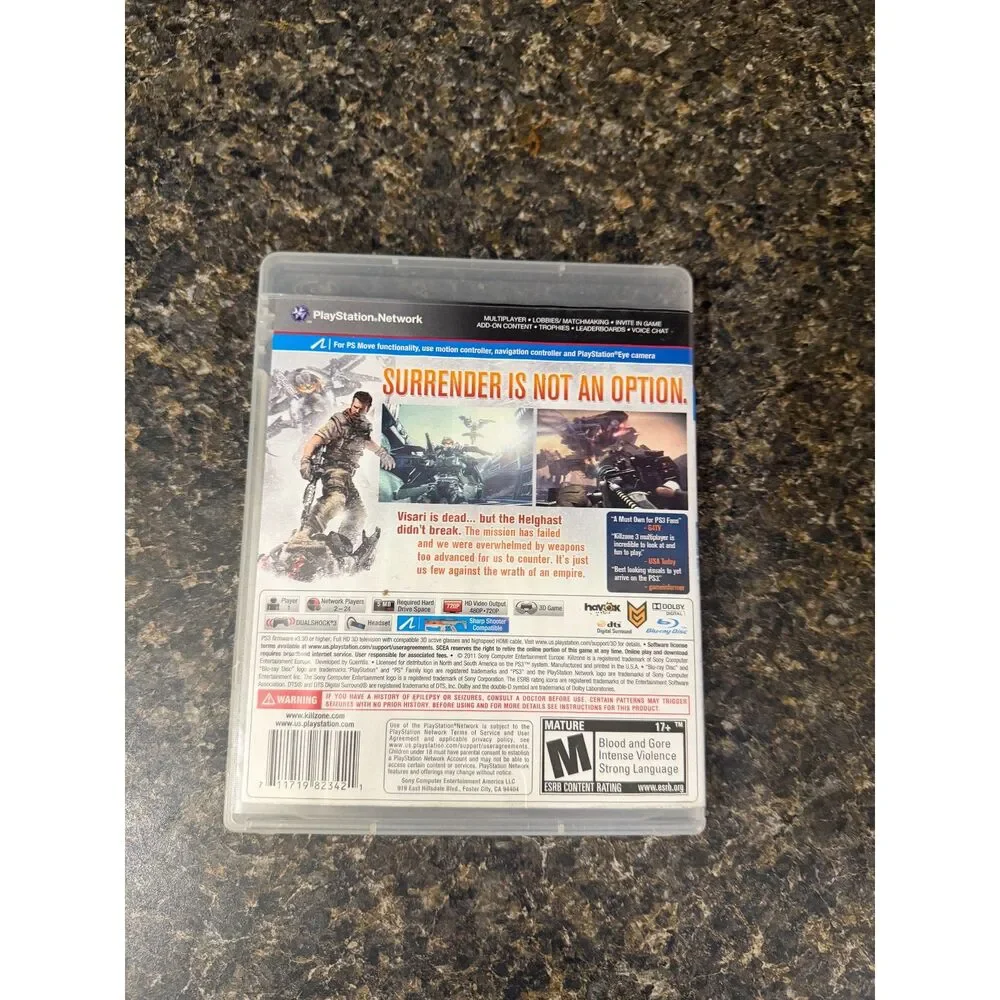 PS3 Killzone 3 Complete CIB PlayStation 3 Shooter Game Tested